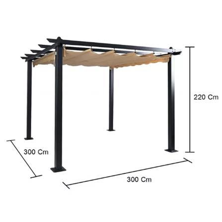 HOMEPRO SPRING GAZEBO RELAX TENT YF3809 3MX3M BROWN