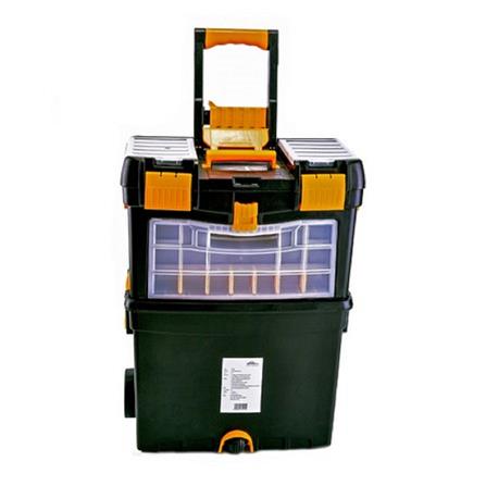 HOMEPRO HUALEI TOOL BOX PLASTIC TRANSFORMATION HL3042 W44XD22XH62 CM BLACK-YELLOW