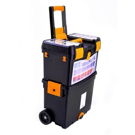 HOMEPRO HUALEI TOOL BOX PLASTIC TRANSFORMATION HL3042 W44XD22XH62 CM BLACK-YELLOW