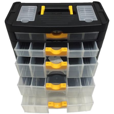 HUALEI STORAGE BOX 5 DRAWERS PLASTIC HL3079-D BLACK-CLEAR