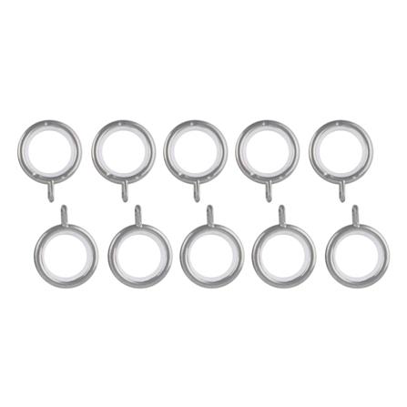 STEEL CURTAIN RINGS HOME LIVING STYLE 30MM SILVER 10PCS