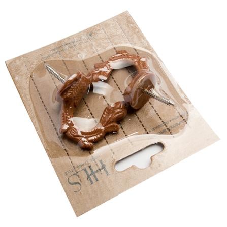 HOLDBACK FLOWER LEAVE BROWN HOME LIVING STYLE