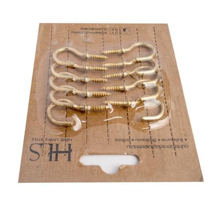 HOLDBACK HOOKS HOME LIVING STYLE GOLD 10PCS