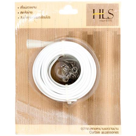 CURTAIN WIRE&FINAL HOOK HOME LIVING STYLE 10M WHITE