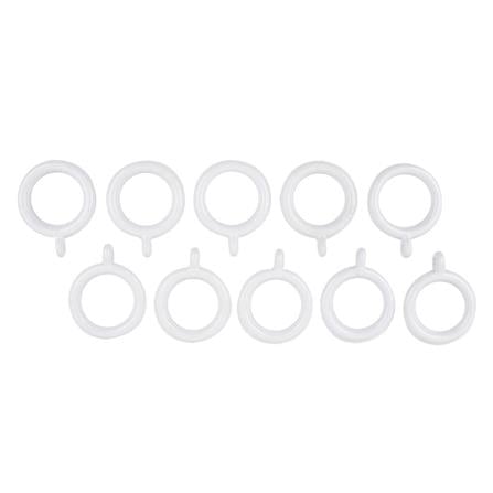 CURTAIN RINGS HOME LIVING STYLE 33MM WHITE 10PCS