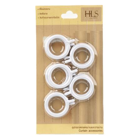 CURTAIN RINGS HOME LIVING STYLE 33MM WHITE 10PCS