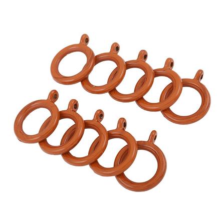 CURTAIN RINGS HOME LIVING STYLE 33MM BROWN 10PCS