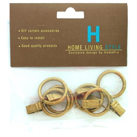 HLS CURTAIN RING DR001 30MM GOLD