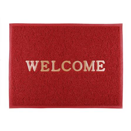 HLS DUST MAT WELCOME 60X80CM RED