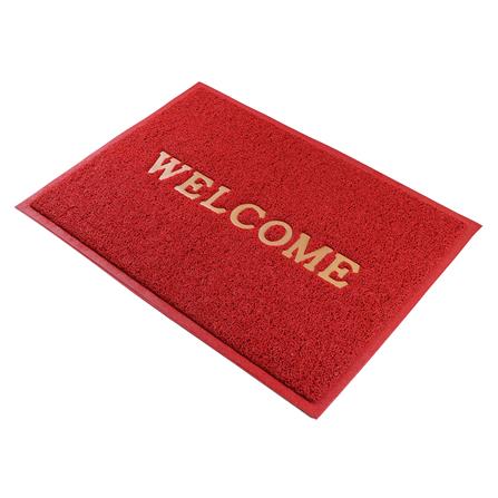 HLS DUST MAT WELCOME 60X80CM RED