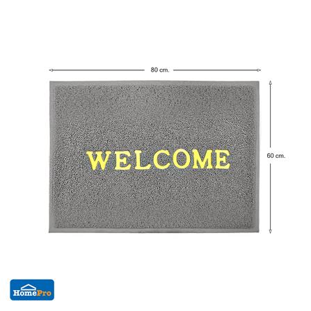 HLS DUST MAT WELCOME 60X80CM GRAY
