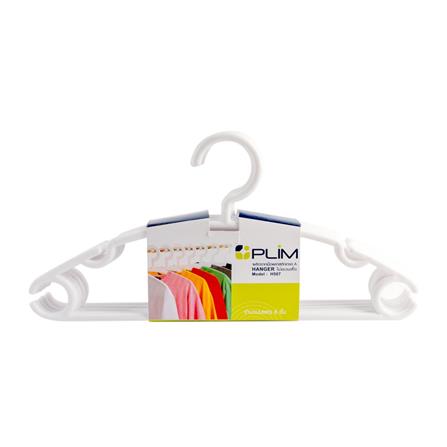 CHILDREN'S CLOTH HANGER PLIM H507 WHITE PACK6