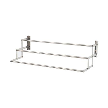 WALL RACK STAINLESS 3 STEPS 80cm PLIM
