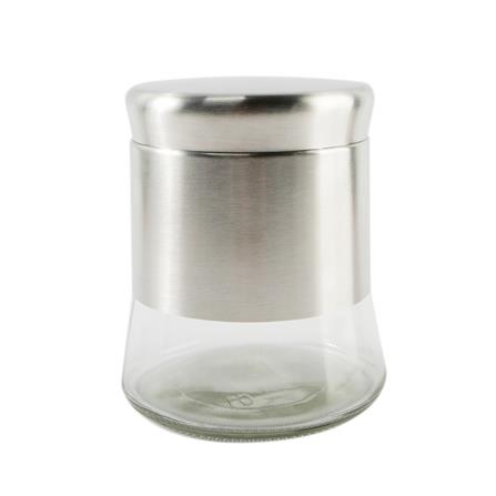 ROUND GLASS CANISTER WITH SCREW LID S