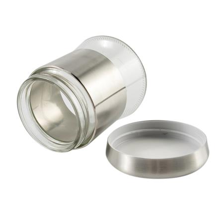 ROUND GLASS CANISTER WITH SCREW LID S
