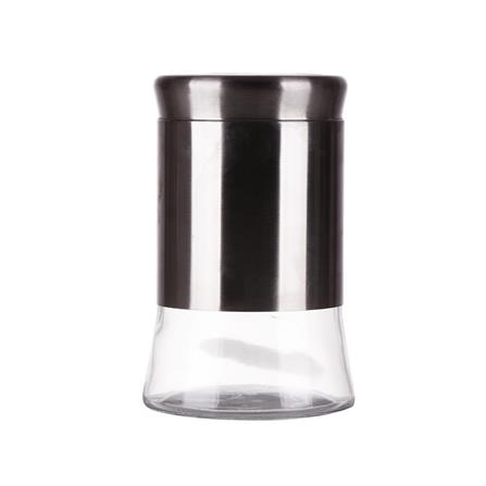 ROUND GLASS CANISTER WITH SCREW LID M