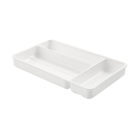 3-COMPARTMENT SILVERWARE TRAY KEYWAY V1028 WHITE