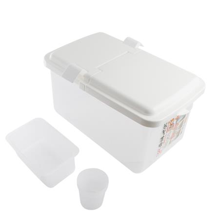 PLASTIC RICE STORAGE CONTAINER WITH MEASURING CUP KEYWAY D-5410 5KG