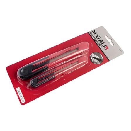 PLASTIC RETRACTABLE UTILITY KNIFE MATALL 2PC/SET