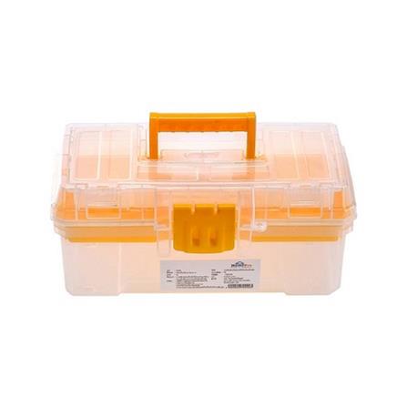 HOMEPRO HUALEI TOOL BOX PLASTIC WITH TRAY CLEAR 12INCH W30.5XD17XH14.5 CM