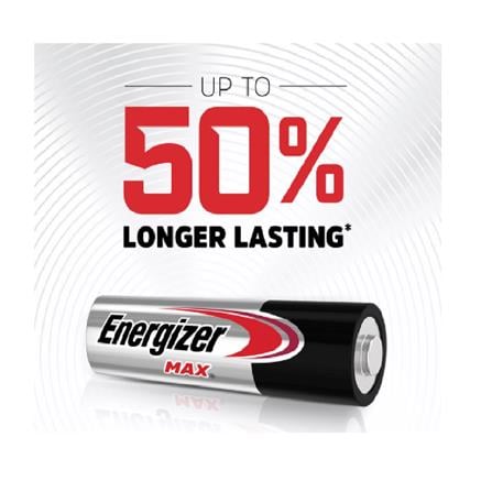 MAX AA 1.5V ALKALINE BATTERY 4PC E91BP4M ENERGIZER