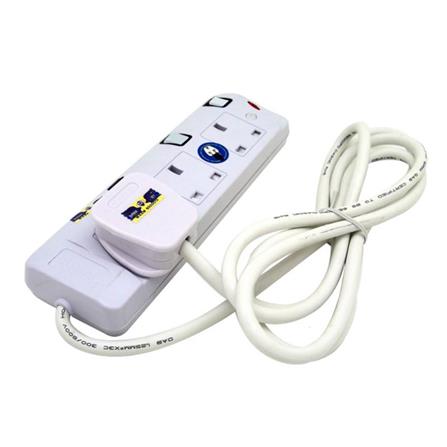 CENTO TRAILING SOCKET CT583 3 GANG 2M WHITE