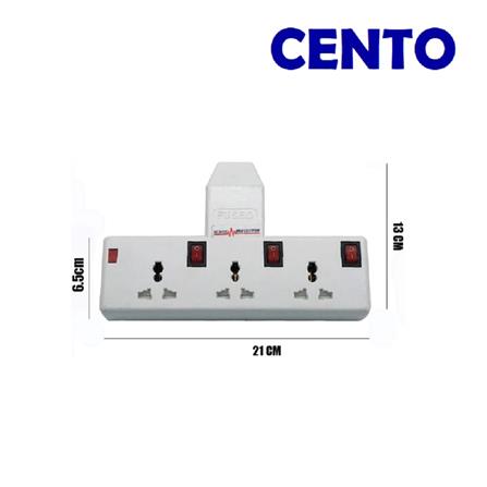 3 WAY T-ADAPTOR UNIVERSAL PIN CT7233NS CENTO