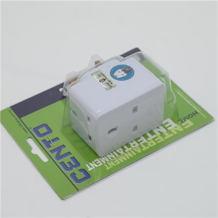ADAPTER 3-PIN 3-WAY CENTO CT703 WHITE