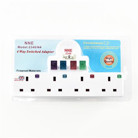 4 WAY T-ADAPTOR WITH NEON 2348 NNE