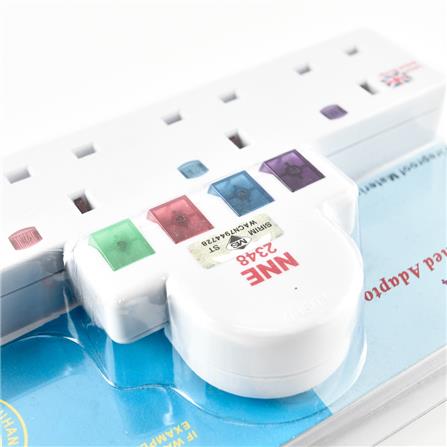 4 WAY T-ADAPTOR WITH NEON 2348 NNE