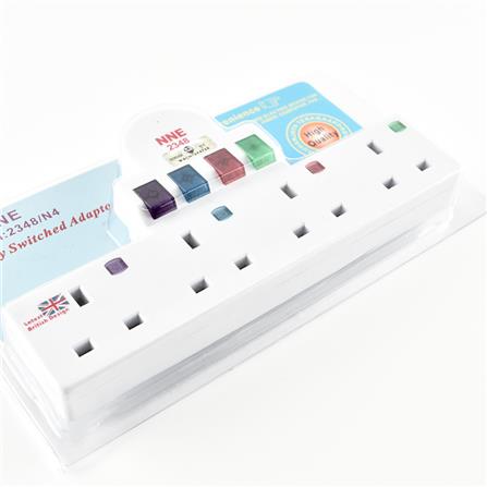 4 WAY T-ADAPTOR WITH NEON 2348 NNE