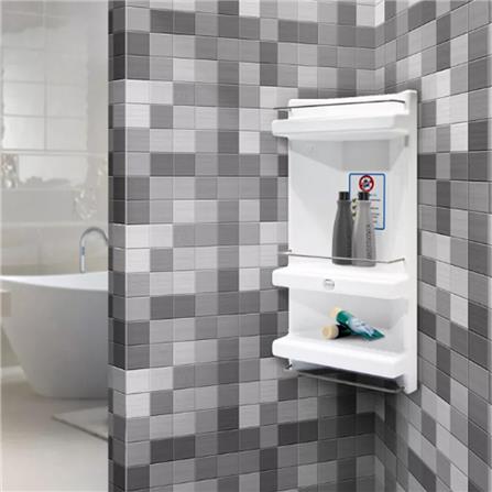 QUEEN 3-TIER CORNER SHELF SH-CAB-C03-WT WHITE (H60XW30XD14 CM)