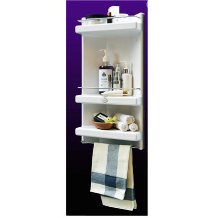 QUEEN 3-TIER CORNER SHELF SH-CAB-C03-WT WHITE (H60XW30XD14 CM)