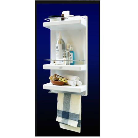 QUEEN 3-TIER WALL SHELF SH-CAB-W03-WT WHITE (H60XW30XD14 CM)