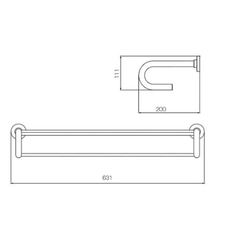 WATSON TOWEL SHELF TS4206/60 SS