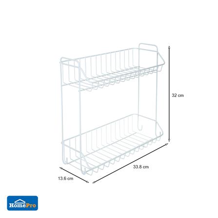 MOYA BATHROOM RACK SHELF 2TIER 7032E WHITE
