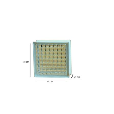 GLASSBLOCK 19X19X9.5 CRYSTAL PARALLEL WHITE CLEAR