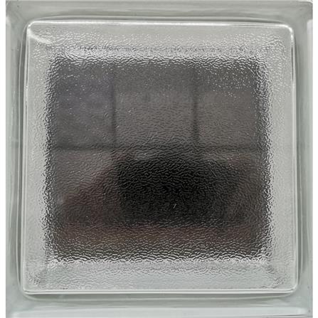 GLASSBLOCK 19X19X8 TANGERINE SKIN B CL