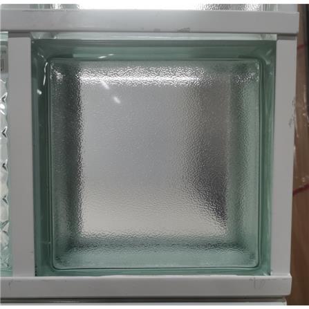 GLASSBLOCK 19X19X8 TANGERINE SKIN B CL