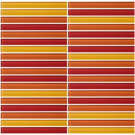 TARA STRIPS MOSAIC 30X30 ORANGE