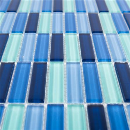 GLASS MOSAIC TILE TARA TAFFY BLUE 30X30CM