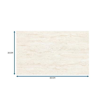 GRIFINE WALLTILE 30X60CM TRAVERTINE BEIGE GLOSSY 1.44M2