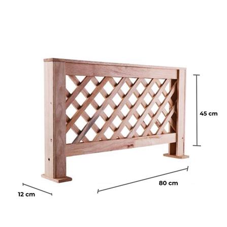 RUBBERWOOD FENCE SPRING O-01 NET W80XH45CM BROWN