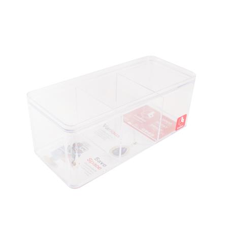 3-COMPARTMENT BOX BOXBOX BB01033 9X21X8.8CM CLEAR