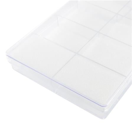14-COMPARTMENT BOX WITH SPONGE BOXBOX 224-14SPL CLEAR