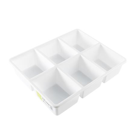 6 COMPARTMENT BOX STACKO TLR-106 29X23.8X6.3CM WHITE