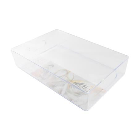 1 COMPARTMENT BOX STACKO TLV602 16.3X24.6X5.6CM CLEAR