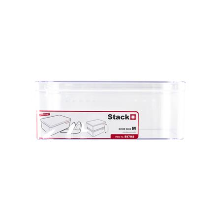 SHOE BOX STACKO 887RS 19.2X28X10.7CM CLEAR