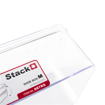 SHOE BOX STACKO 887RS 19.2X28X10.7CM CLEAR