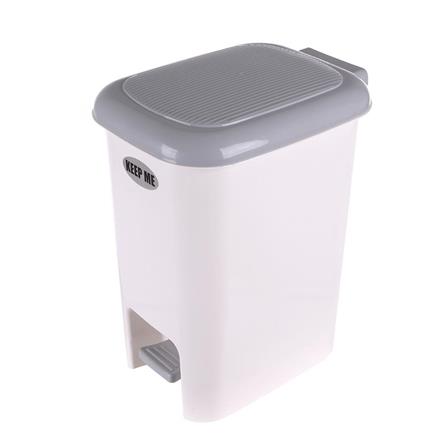 RECTANGULAR PEDAL BIN JCJ 2145 15L WHITE/GREY